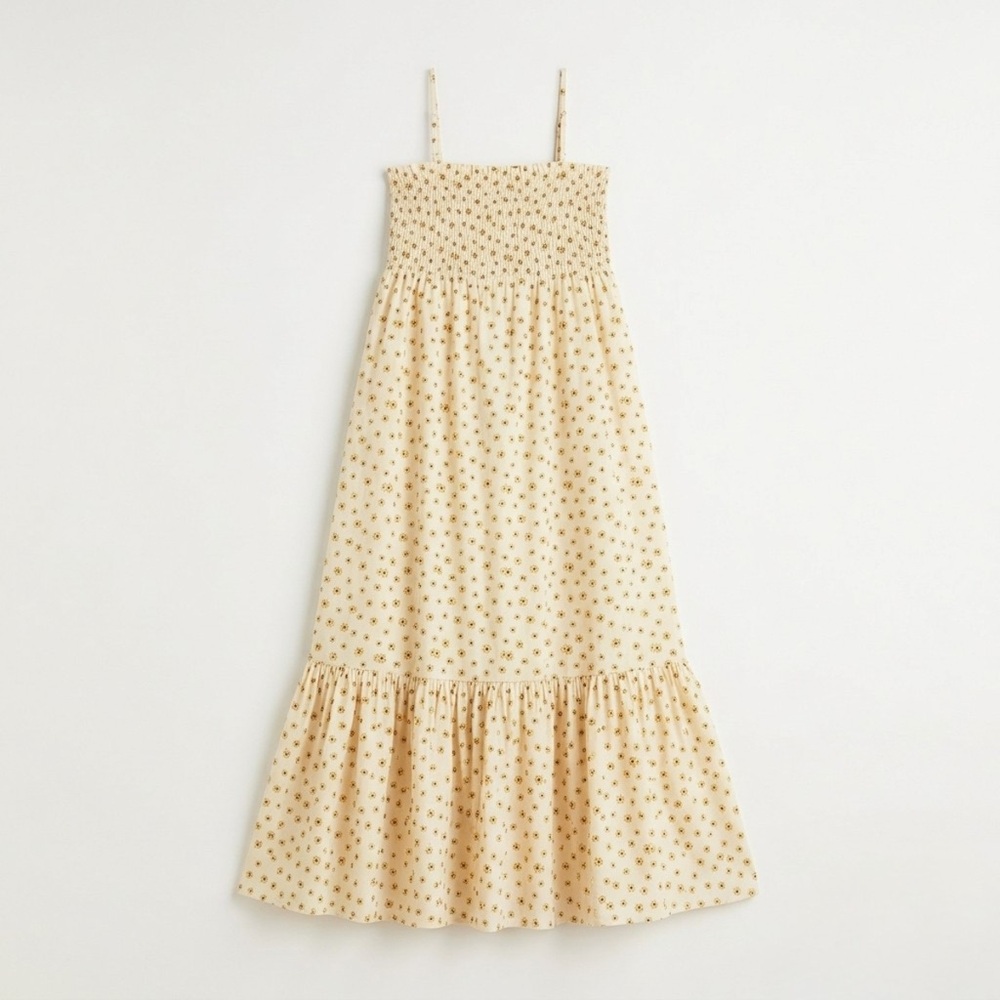 NWT- WeWoreWhat x Revolve Smocked MIDI Ditsy Daisies Dress